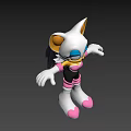 White Fur Cat Game Character With Yellow Ears Blue Eyes Pink Gloves And Heart