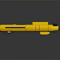 Yellow Underwater Weapon Torpedo With Streamlined Design And Black Tail Components
