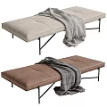Modern bed end stool low tread bed end stool combination 3d model