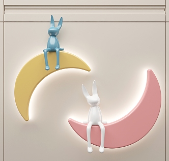 Cartoon Moon Wall Decoration 3d model