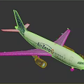 AirZeroG Modern Commercial Airliner With White Body Blue Tail And Engines