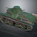 Vintage Green Military Tank Model With Number 26 And Metal Tracks