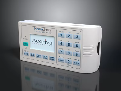 Accriva Hemo Scr Coagulation Analyzer With Numeric Keypad And Control Buttons 3d model