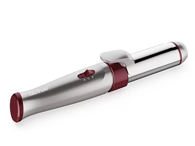 Professional LIVIS Curling Iron Silver And Red Design With Control Buttons For Hair Styling 3d model