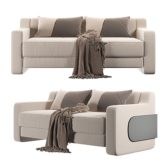 Modern double sofa 3d model