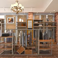Stylish Modern Clothing Store Interior Design With Mannequins Clothing Display Racks And Exquisite Indoor Decorations