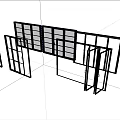 Modern Sliding Doors Design With Glass Panels And Frame Structure For Interior