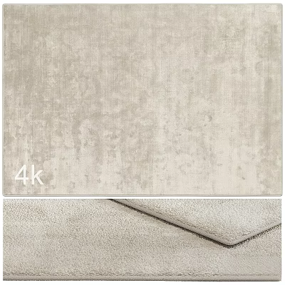 High Quality Soft Plush Beige Square Rug Ideal for Modern Living Room Decor 3d model