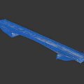 Long Bridge 3D Model Design With Railings And Structural Details