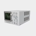 Professional Commercial Equipment Oscilloscope With White Casing Display Screen Control Knobs And Ventilation Grilles 3d model