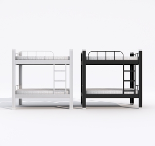 modern bed bunk bed bunk bed high and low bed 3d model