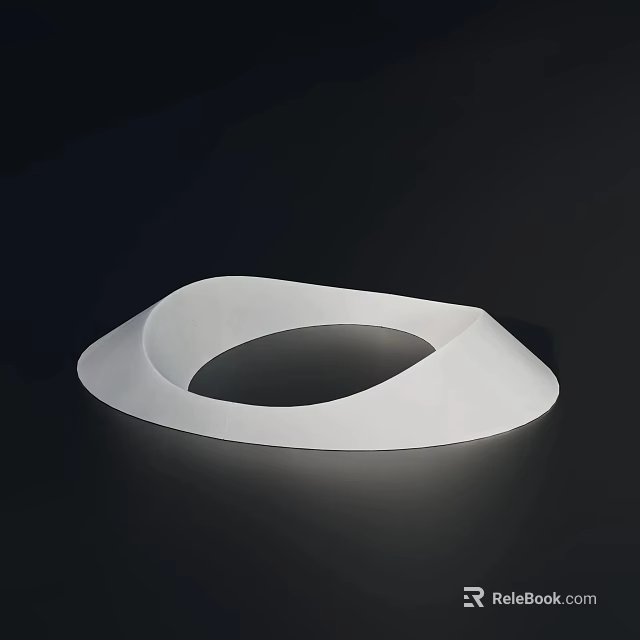 Modern Minimalist White Decorative Ornament Combination With Circular Shape For Home Decor 3d model 