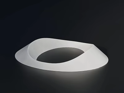 Modern Minimalist White Decorative Ornament Combination With Circular Shape For Home Decor 3d model