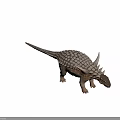Ankylosaurus 3D Model With Long Tail Back Scales Spikes And Large Head Horns