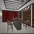 Bright Modern Liquor and Tobacco Store Interior With Display Cabinets Product Shelves And Ceiling Design