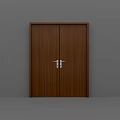 Modern Wooden Double Doors With Brown Finish For Home Interior Design