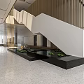 Modern Interior Staircase Structure With White Steps And Wooden Railings In Building Design