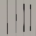 Sleek Modern Metal Handles For White Cabinet Doors With Black And Silver Finish