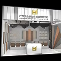 Modern Floor Materials Exhibition Hall Display With Various Types And Textures Samples 3d model