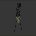 Tactical Machine Gun With Tripod Scope And Magazine For Combat Operations