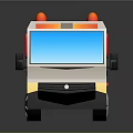 Ambulance Vehicle With Red Cross Symbol White Body And Roof Emergency Lights
