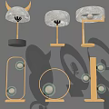 Modern Table Lamps With Horn Shaped And Round Designs Gold Silver Metal Bases