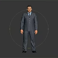 Uniformed Man Standing In Gray Background With Formal Attire And Badges