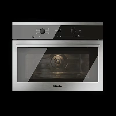 Sleek Miele Built In Oven With Stainless Steel Finish Glass Door And Digital Controls 3d model