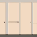 Modern Hinged Doors With Smooth Surface And Beige Tone For Home Interior Design 3d model