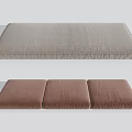 Household Velvet Cushions with Rectangular and Three Piece Design in Gray and Brown Tones