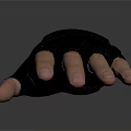 Black Fingerless Fitness Gloves For Workout Grip And Daily Use