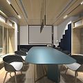 Modern Meeting Room Multifunctional Meeting Room 3d model