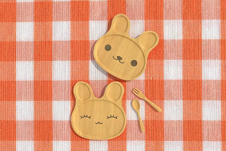 Modern Tableware Rabbit Children's Tableware 3d model