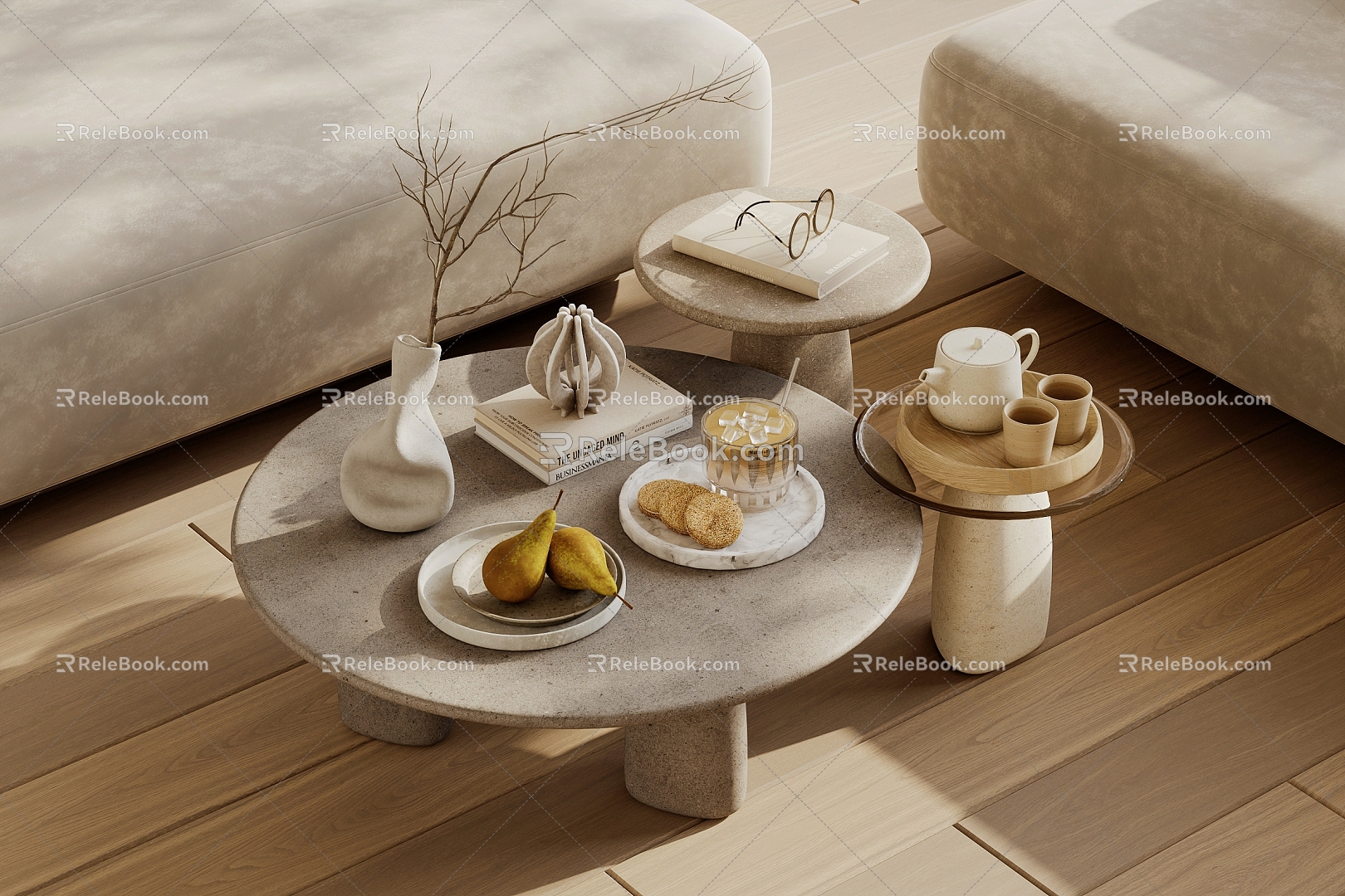 Quiet Wind Tea Decorative Ornaments 3d model