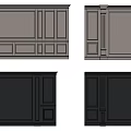 Modern Paneled Wall Designs In Various Gray Tones For Interior Home Decor 3d model