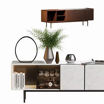 Modern Finished TV Cabinet Side Cabinet 3d model