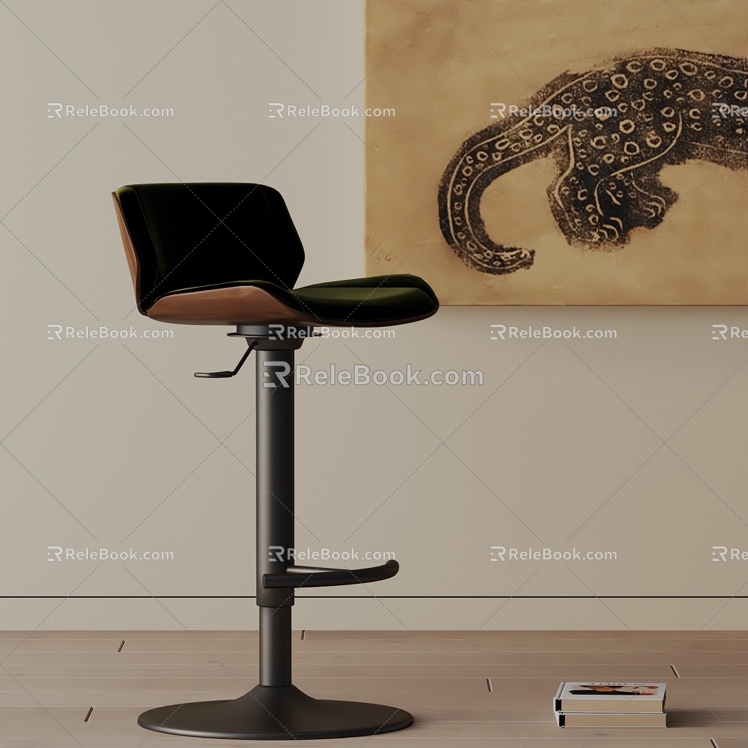 Modern Bar Chair 3d model