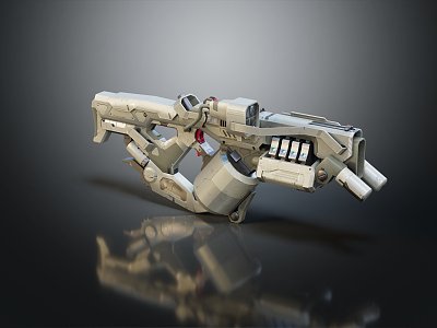 modern ion gun plasma gun 3d model