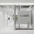Modern Clothing Store Interior With White Walls Clothing Racks And Fitting Room