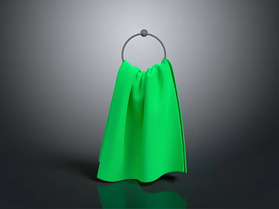 Stylish Green Daily Life Product With Circular Handle And Smooth Surface Design 3d model