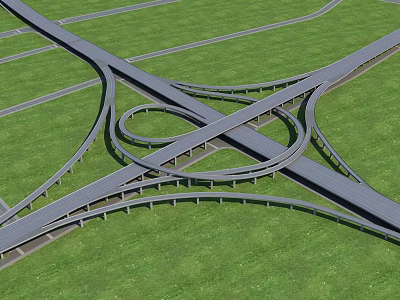 modern road overpass 3d model modern road overpass 3d model