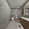 Hotel Guest Room With Two Beds Gray Headboards White Walls And Wooden Flooring