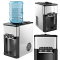 Modern Stainless Steel Water Dispenser With Top Water Bottle And Black Silver Design