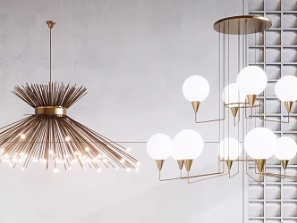Light Luxury Chandelier 3d model