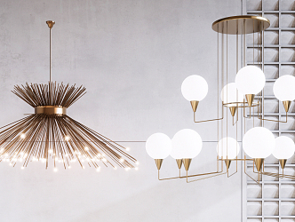 Light Luxury Chandelier 3d model