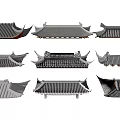 Traditional Chinese Architecture Roof Components With Various Styles And Structural Details