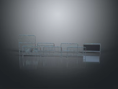 Modern Metal Fence Designs With Various Styles And Decorative Elements For Gardens 3d model
