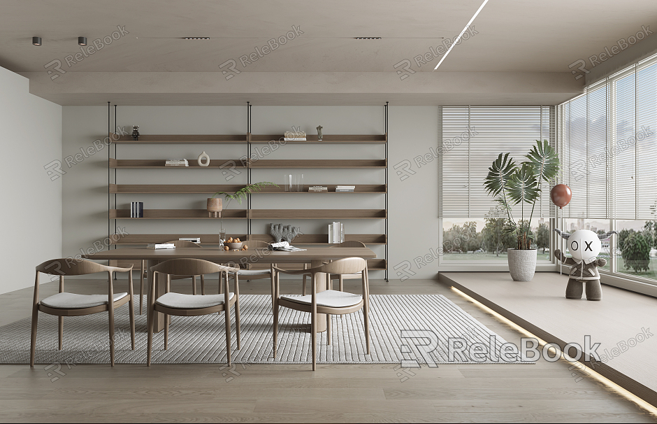 Modern Dining Room Minimalist Living Room model