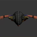 Viking Man 3D Model with Horned Helmet Beard Painted Face Belt Boots and Arms Outstretched