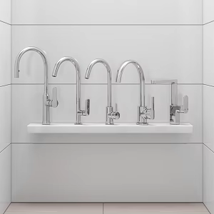 Faucet combination stainless steel faucet 3d model